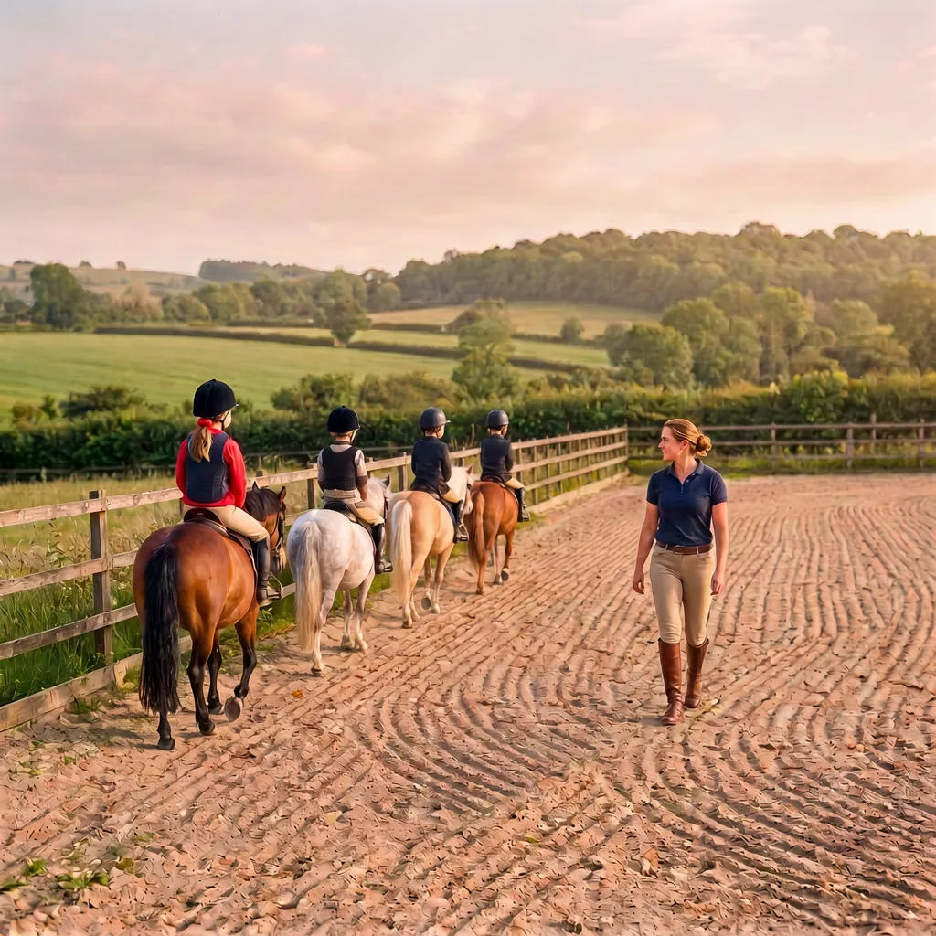 Cours de poney à La Chapelle-aux-Brocs, Corrèze